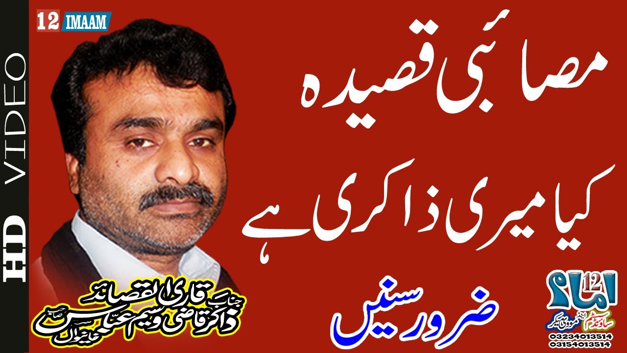 Kya Meri Zakiri Hai | Zakir Qazi Waseem Abbas | Masaibi Qasida | 12imaam