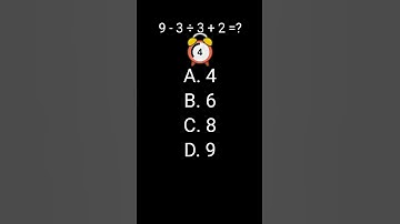 9-3÷3+2? #quiz #mathexam #maths #triviatricks #mathquiz #mathstricks #mathtest #puzzle #algebra