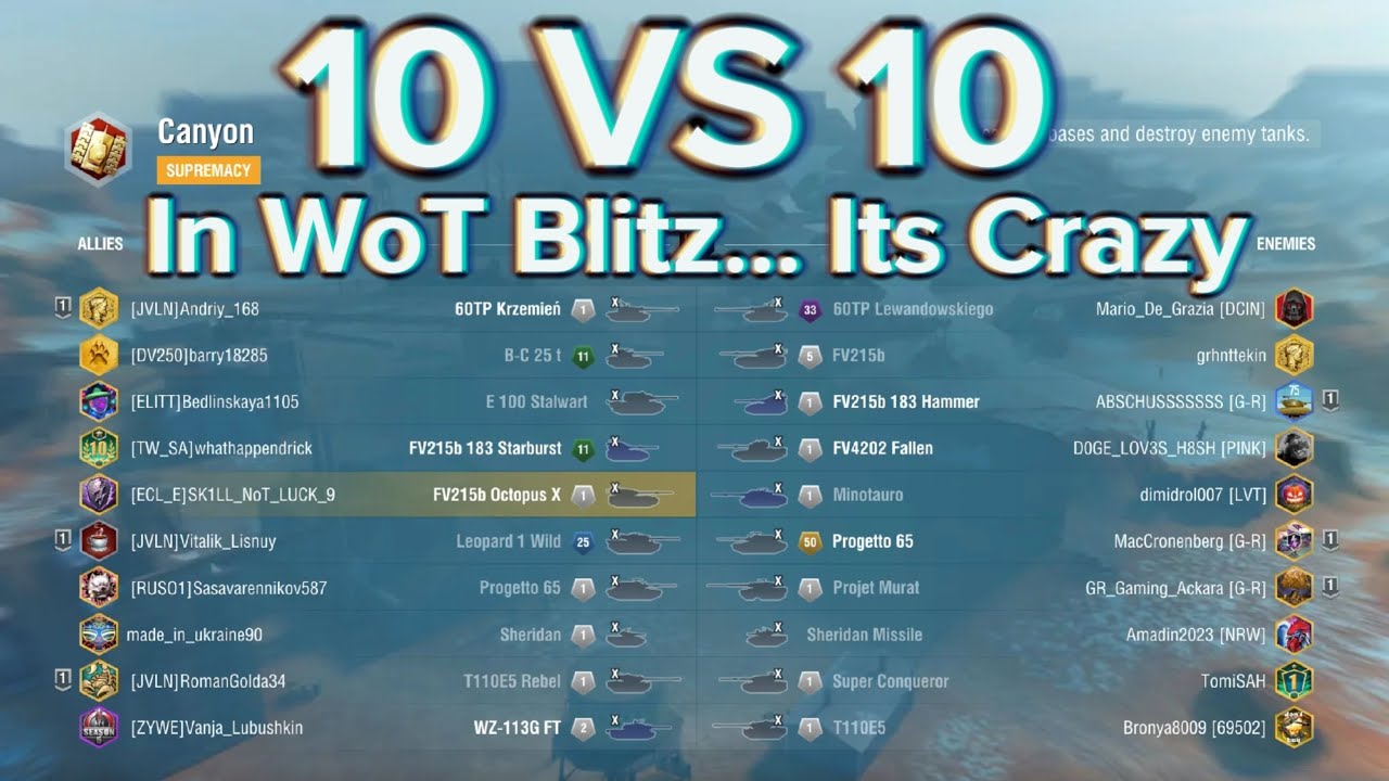10 VS 10 - WoT Blitz. Its Crazy...