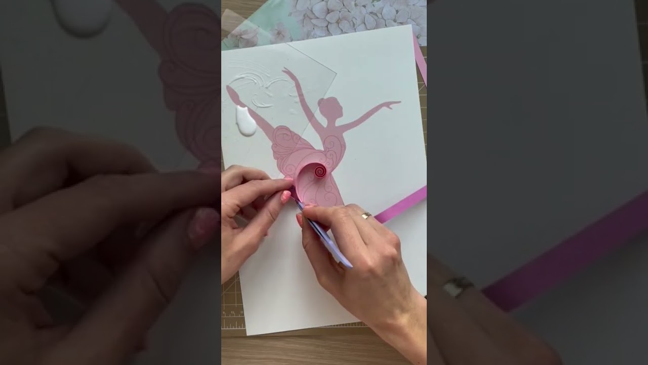 Quilled ballerina 🩰 #quilling