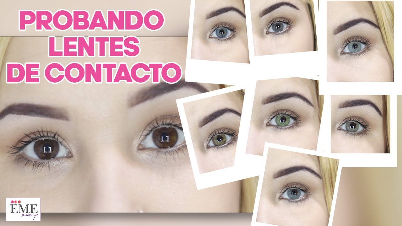 PROBANDO LENTES DE CONTACTO 7 PARES!! URBAN LAYER EME MAKE UP YouTube