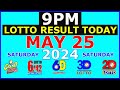 Lotto result today 9pm may 25 2024 pcso