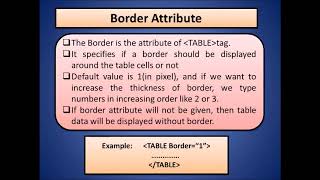 Chapter 5 HTML:Tables and Forms(Part 1) Class 8