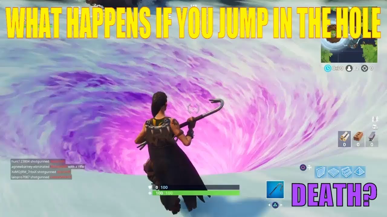 What happens if you jump in the hole at LootLake in Fortnite? // Season 6 LootLake