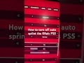 How to turn off auto sprint the finals PS5
