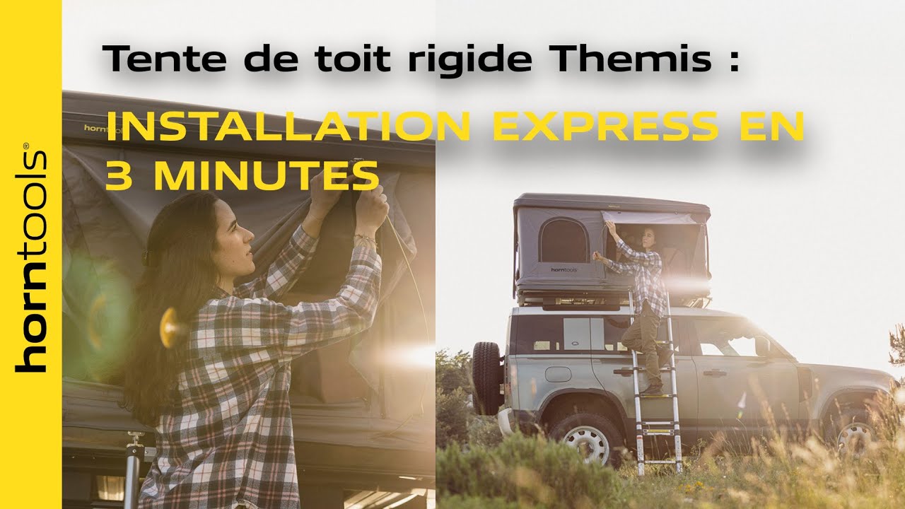 Tente de toit rigide Themis pour 3 personnes - 165 cm Article B-stock – Video