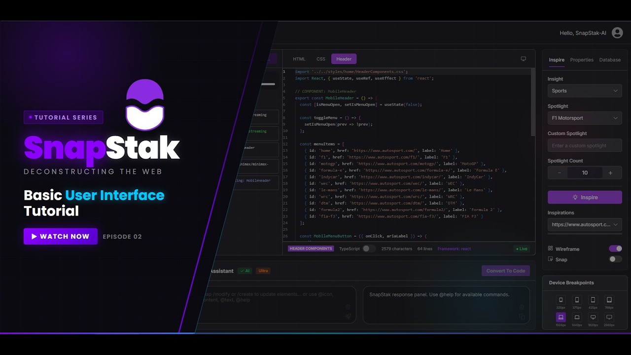 Basic User Interface Tutorial - YouTube