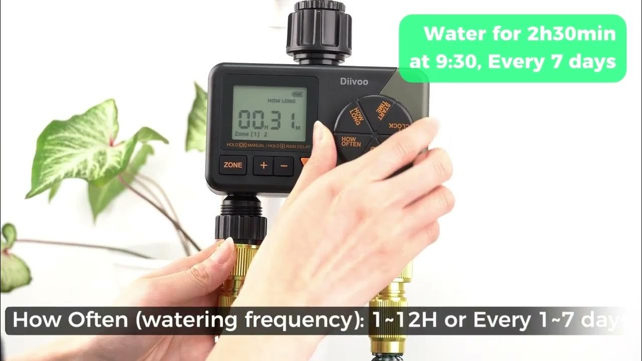 【Diivoo】How to operate WT08 Water Timer Tutorial YouTube