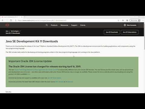 สอน Download/Install Java SE Development Kit 11 (JDK11)