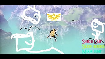 Zelda BotW basic Glitches - Shield clipping, Skew bounce and Moon jump