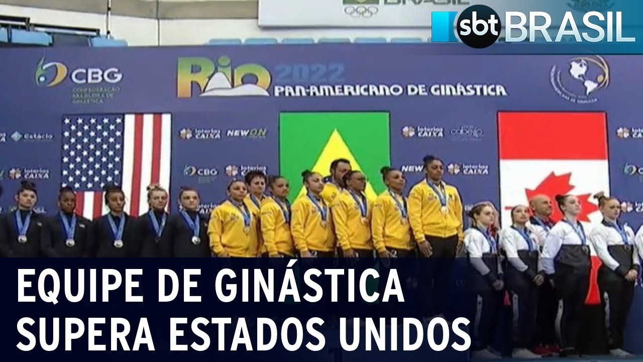 Equipe de ginástica brasileira supera Estados Unidos | SBT Brasil (18/07/22)