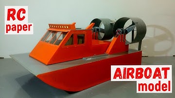Hovercraft / Airboat RC model out of paper