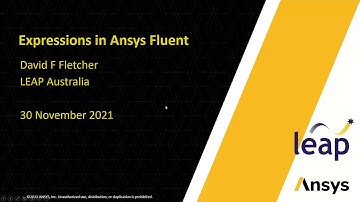 How to Use Expressions in Ansys Fluent - Introduction (Part 1 of 4)