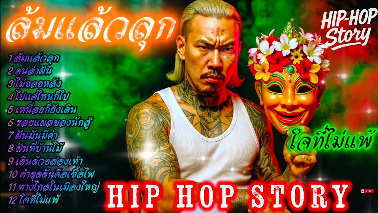 ล้มแล้วลุก - ใจที่ไม่แพ้ 🫵🔥🔥รวมเพลงแร็พฮิปฮอป🔥 #SadRap #HipHopอกหัก #Rapซึ้งกินใจ #rap #hiphop