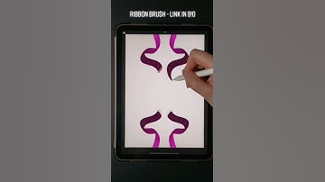 Ribbon Brush (Procreate Bloopers) #shorts