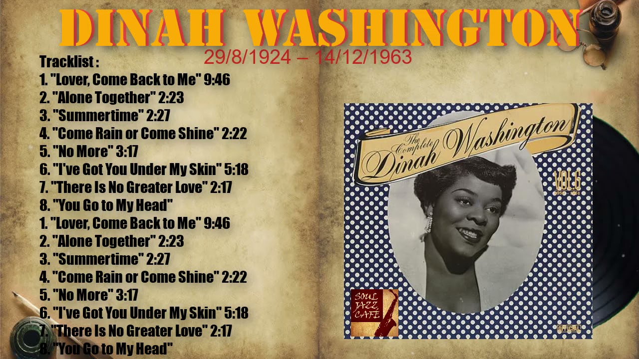 Dinah Washington (Greatest Hits) DINAH WASHINGTON - THE BEST - YouTube