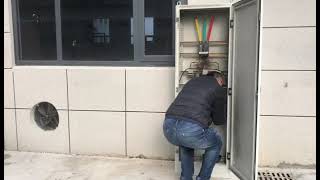 Electrical cabinet aerosol fire suppression system test