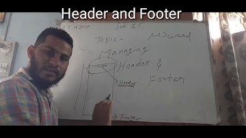 IT 402 Unit -3 Session-2 managing header | Session -3 managing Footer |What is Header & Footer