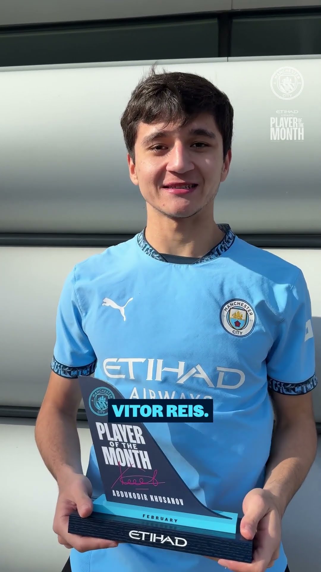 ?? Abdukodir Khusanov is your February Player of the Month! #mancity #football #shorts #uzbekistan