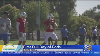 Chargers Training Camp: Team Holds First Practice With Pads