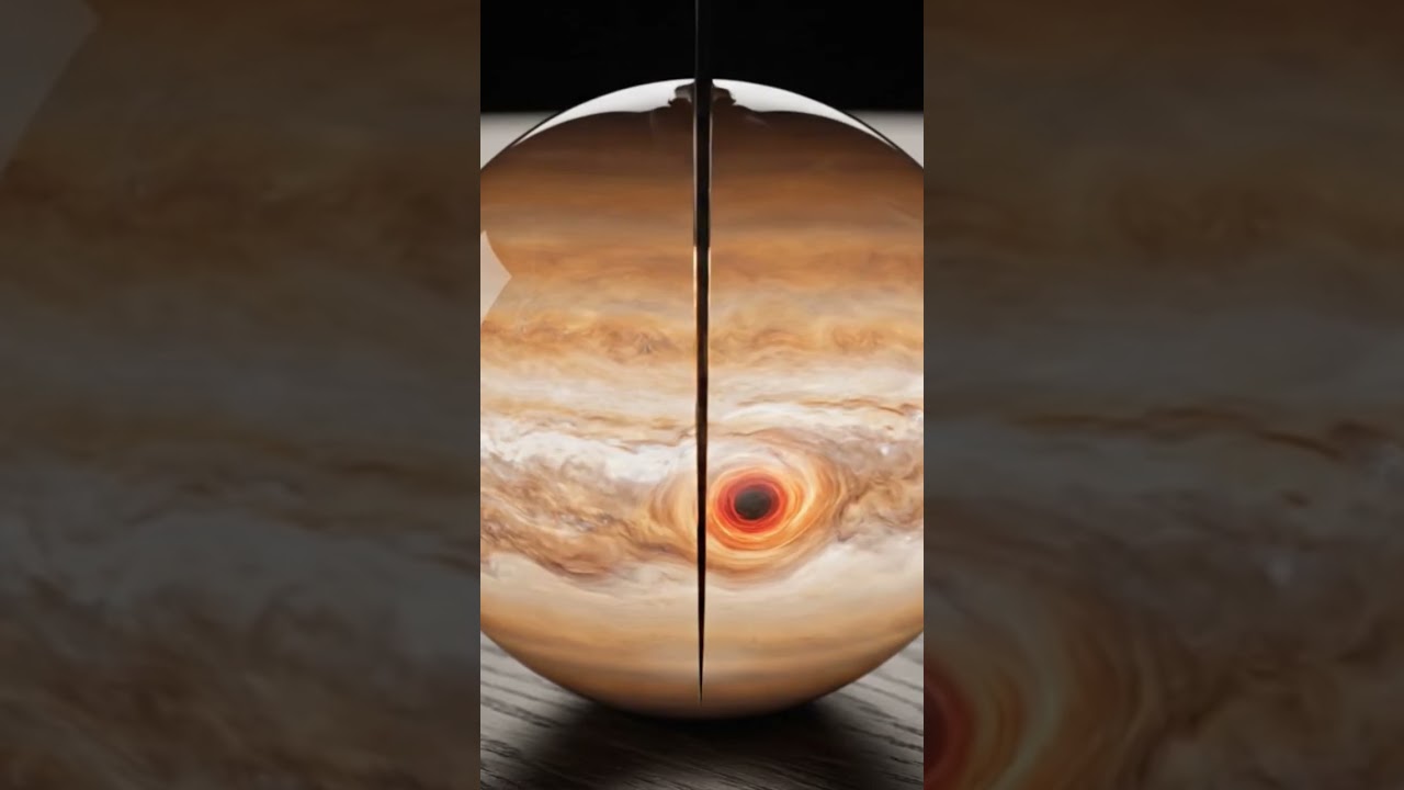 Glass Jupiter Cutting 🌪️🔥 with Molten Core Reveal – Planet ASMR Slice! 