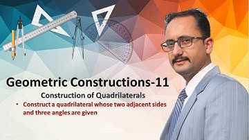 Geometric Constructions-11 | Quad with two adjacent sides and three angles | Dr. Vishal Kataria