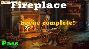 Manor Matters hidden objects #64 Fireplace HD - Pass |Pegasus, CannonCoffee grinder, Torch, Gold bar