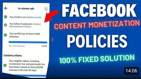 How to fix facebook content monetization policies issues 2024