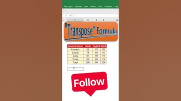 Transpose Large Data in One Click Formula In Excel | #excelclasses #microsoft #excel #shorts
