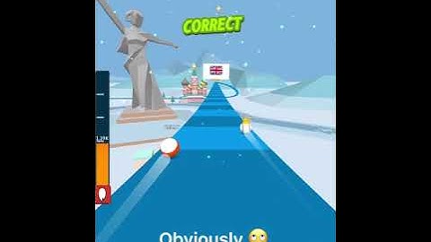 Mobile game Trivia race 3D