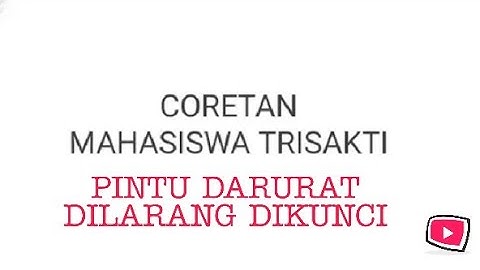 UNIVERSITAS TRISAKTI TERJEBAK DI KAMPUS