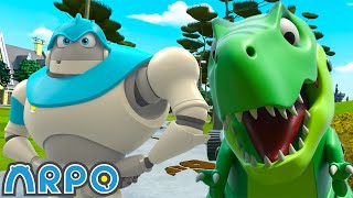 dino daniel wreaks havoc arpo moonbug kids funny cartoons