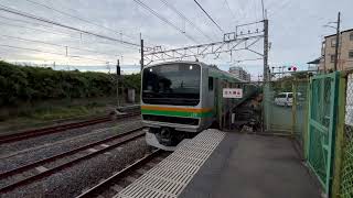 【低速入線…】E231系1000番台コツS-02編成＋ヤマU-587編成　東北本線快速ラビット3620E列車蓮田駅低速入線