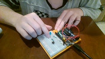 Resistor, Push Button, and LED in series