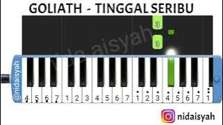 NOT ANGKA PIANIKA LAGU TINGGAL SERIBU GOLIATH | TUTORIAL MUDAH MAIN PIANIKA LAGU TINGGAL SERIBU