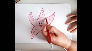 Miss Harris Creates - Peach The Starfish From Finding Nemo. Art For Kids. Like,Subscribe And Share