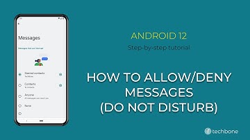 How to Allow/Deny Messages (Do not disturb) [Android 12]