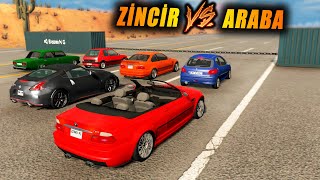 ZİNCİR VS ARABA // ABSÜRT DENEY // Chain vs Cars // BeamNG.drive // beamng speed bumps crash test screenshot 5