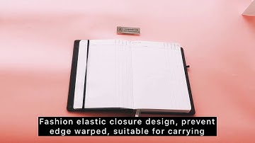 Yuhe Print hardcover black leather agenda