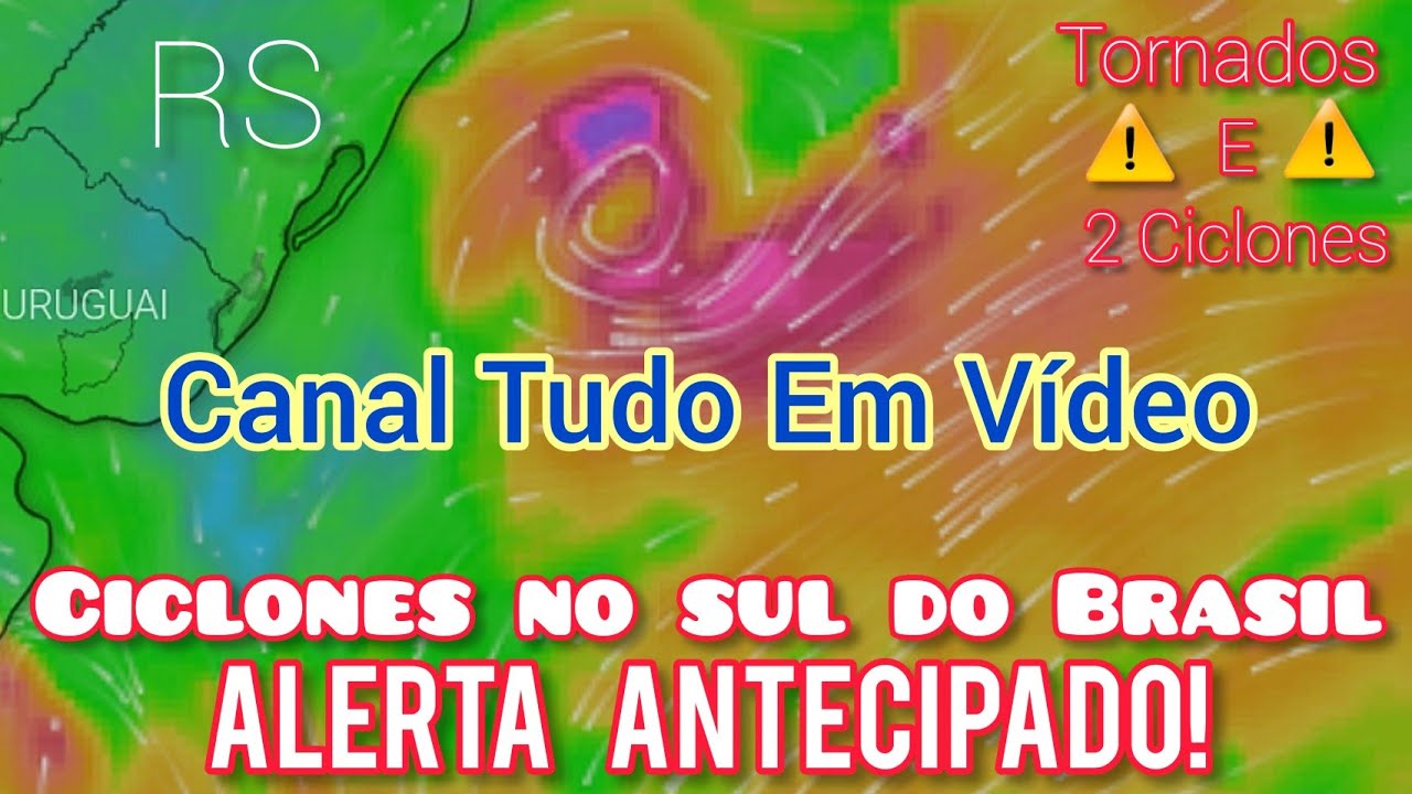 CICLONE AMANHÃ NO BRASIL ALERTA ANTECIPADO 2 CICLONES TROPICAIS NO SUL 23/03/2021 VISÃO POR SATÉLITE