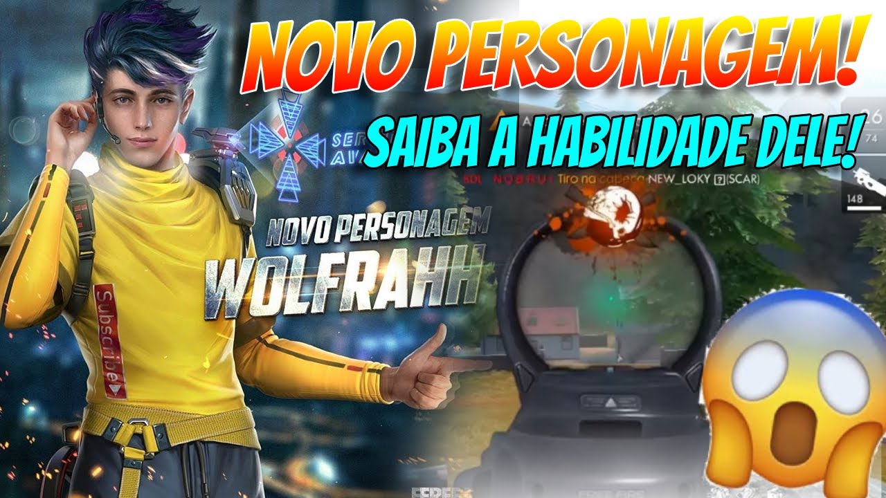 Novo personagem de Free Fire, Wolfrahh chega na atualização de junho