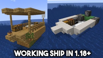How to Make a Moving Ship in Minecraft Bedrock/PE/Java Working Ship in 1.18+