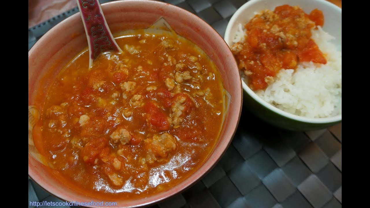 Hong Kong Recipe : Stewed Tomato with Minced Pork | LetsCookHongKongFood
