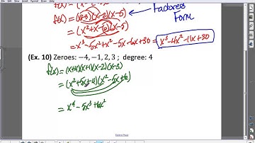 Section 5.1 - Zeroes of a Polynomial Function (3 of 4)