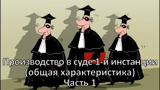 Россинский С.Б. Видео-лекция: «Производство в суде 1-й инстанции (общая характеристика)». Часть 1