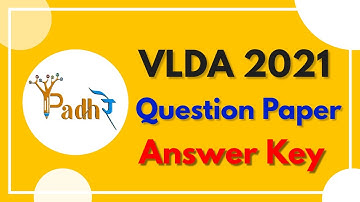 VLDA 2021 Question Paper Answer Key  #vldaadmission2021 #vldaexam2021 #Luvasadmission