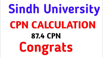 Sindh University Cpn how to calculate CPN of Sindh University