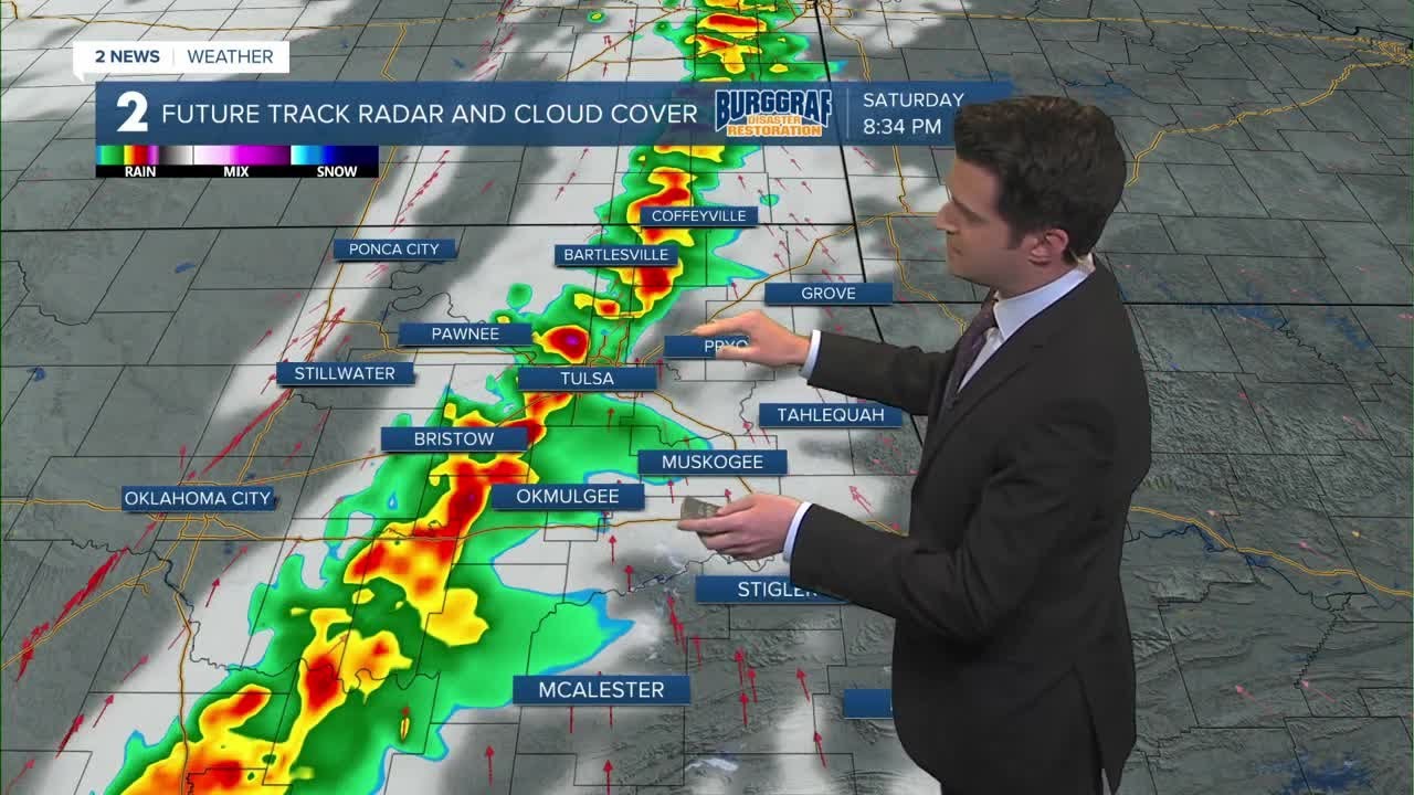 Showers and storms moving in - YouTube