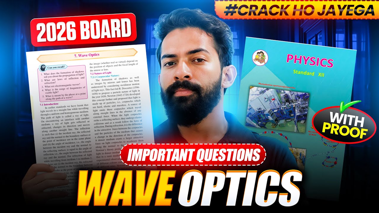 Wave Optics Class 12 Physics HSC Board 2026 | Most Important Questions ...