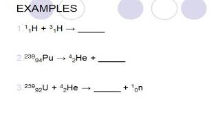 Balancing Nuclear Equations